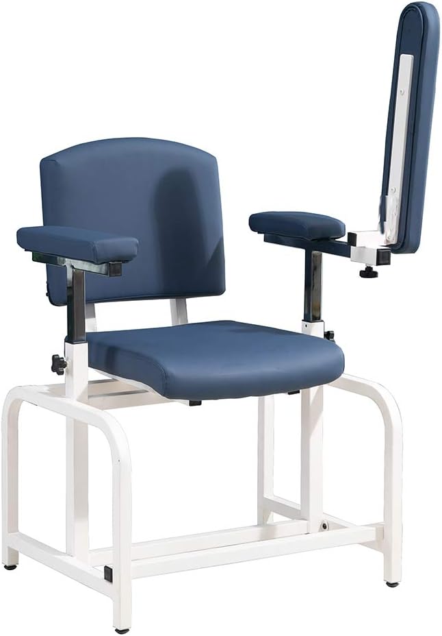 medycare Lab Blood Drawing Chair,Comfortable Phlebotomy Chair for Lab Spa Clinic and Treatment Room… (Blue, Normal): Health & Personal Care