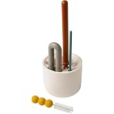Boon Mod Baby Bottle Brushes - Includes Bottle Cleaner Brush, Straw Cleaner Brush, Nipple Brush and Detail Brush for Baby Bottles - Baby Bottle and Straw Brush Cleaning Set - Deco - 4 Count