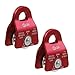 GM CLIMBING Red Micro Prusik Minding Pulley 25kN CE UIAA Certified 12mm Single Pulley Mobile Side Plates for Arborist Rigging Climbing Rescue Pack of 2