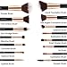 Refand Face Makeup Brush, Cosmetics Foundation Powder Concealers Blending Eye Shadows Brushes Kit 15 PCs Rose Gold Black