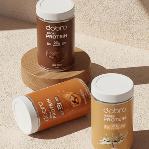Dobro, Sport Protein, Dobro, Suplemento Proteico Vegetal em Pó, Sabor Croc Belga 450g 1 lata - 450g