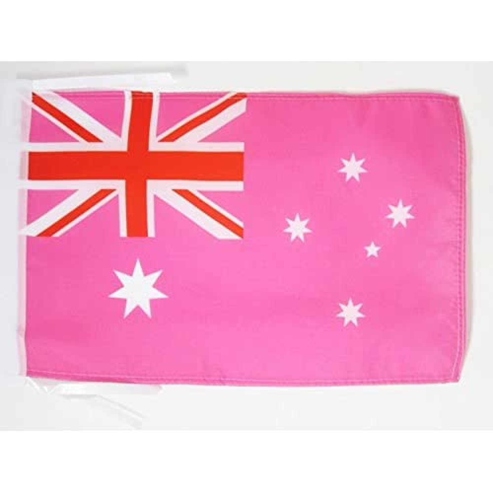 AZ FLAG - Australia Pink Ensign Flag - 18'' x 12'' - 100% Polyester pink Australian Small Banner with Two Cords - Fade Resistant - Vivid Colors - 18x12 in - 45x30 Cm — image 1