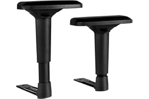 Frassie 4D Height Adjustable Chair Armrest Pair, Gaming Office Boss Chair Arms Set Replacement Part