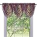 Soft Waterfall Valance Window Curtains - 46 Inch Width, 40 Inch Length - Ombre (Aubergine) - Light Filtering Decorative Polyester Drapes for Bedroom Living & Dining Room by Achim Home Decor