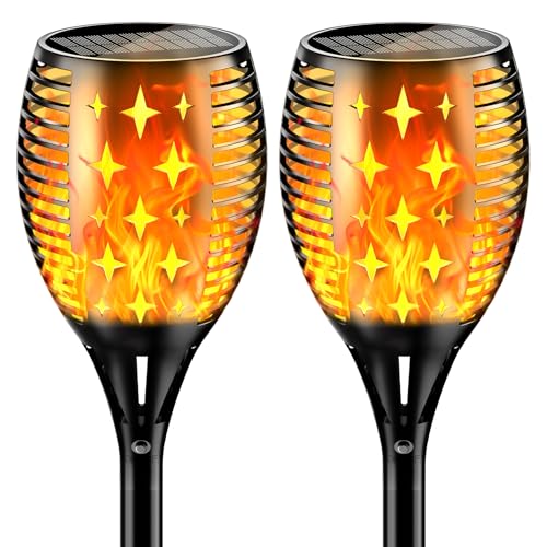 YoungPower 43'' Large Solar Torch Lights Flickering Flames Torches, Waterproof Outdoor Flame