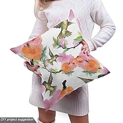 Ambesonne Hummingbird Fabric by The