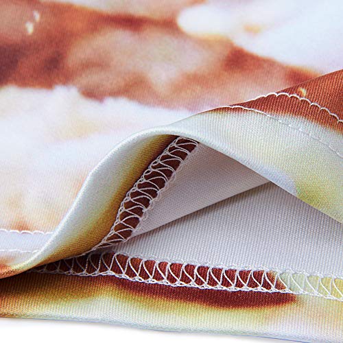 SKYRAINBOW Unisex T Shirt 3D Active Lifelike Ramen Noodle Soup Shirts Sportswear Personalized Funny Chicken Flavor Crew Neck Short Sleeve White Yellow