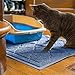 Easyology Large Cat Litter Mat / Cat Litter Trapping Mat / Litter Box Mat - Easy Clean, Extra Thick, Durable, Phthalate Free, Soft on Kitty Paws with Scatter Control, 35