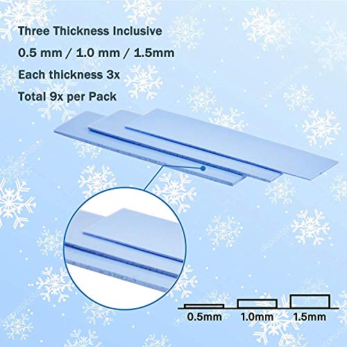 ADWITS-Pack-de-9-Almohadillas-de-Silicona-termoconductoras-con-60-WMK-de-conductividad-trmica-Suave-Seguro-fcil-de-aplicar-para-SSD-CPU-GPU-LED-IC-Chipset-Cooling-Azul