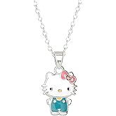 Hello Kitty Sanrio Women's Kuromi Necklace Collection – Silver and 18kt Flash-Plated with Crystal & Enamel Pendants, Officially Licensed