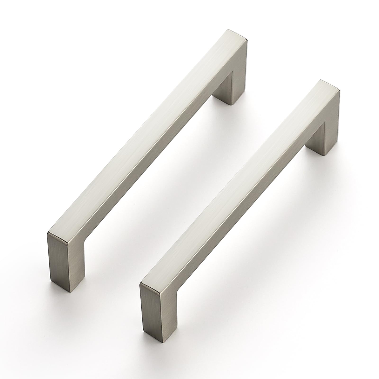 Photo 1 of Ravinte 20 Pack Solid 3-1/2 Inch Center to Center Slim Square Bar Dresser Drawer Handles Kitchen Cabinet Handles Brushed Nickel Drawer Pulls Kitchen Cabinet Hardware Pulls