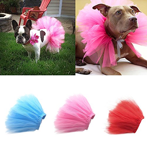 cici store Cute Pet Puppy Dog Tutu Dress Skirt Clothes Apparel Costume Photography Photo Props (S, white)