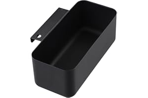 Grease Collector Cup Drip Tray for Grills 17, 22, 28, 36 Inches Black Coated Rust Resistant Steel Replacement Part (short)