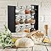 Belwares Spice Rack Organizer - Efficient Spice Storage Solution with Adjustable Shelves - Premium Glass Jars - Neat and Tidy Kitchen - Stylish and Practical Spice Organizer
