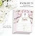 Girl Baptism Invitations with Envelopes (Pack of 25) Pink Christening Invite Large 5x7 Religious Celebration Christian Church Blessing Baptismal Dedication Fill In the Blank Excellent Value VI0095B