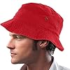 Cap-Bucket-Boonie-Unisex-RedUS-Seller-100-Cotton-Hat