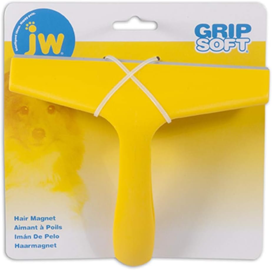 Pet Hair Accessories : JW GripSoft Pet Hair Magnet Multi-surface Pet Hair Remover Gray/Yellow One Size