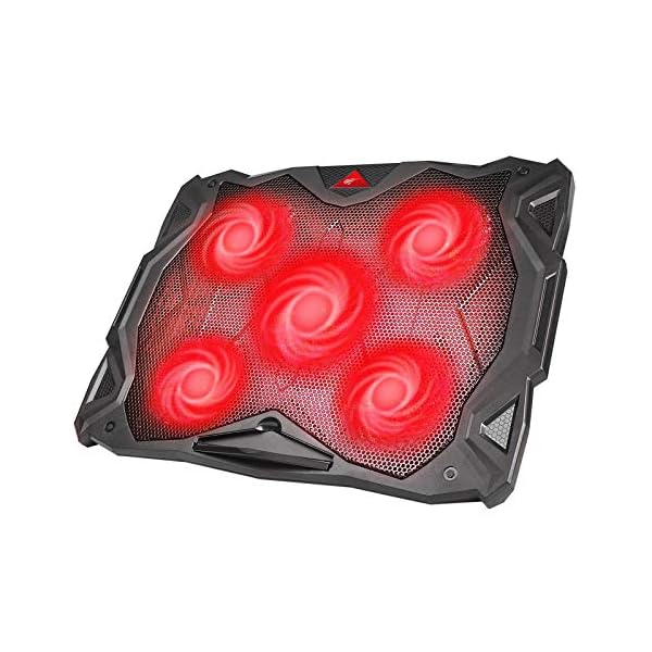 HAVIT-Laptop-Cooling-Fan-Portable-Cooling-Pad-with-5-Quiet-Fans-and-2-USB-Ports-for-Up-to-17-Laptops-F2068-BlackRed HAVIT Laptop Cooling Fan, Portable Cooling Pad with 5 Quiet Fans and 2 USB Ports, Laptop cooler for Up to 17” Laptops…