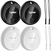 AirTag, Item Finders Bluetooth Tracker Locator for Keys Luggage Bags Wallet, Works with Apple Find My -iOS Only - 4 Pack Black White