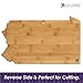 Totally Bamboo Destination Pennsylvania State Shaped Serving and Cutting Board, Includes Hang Tie for Wall Display