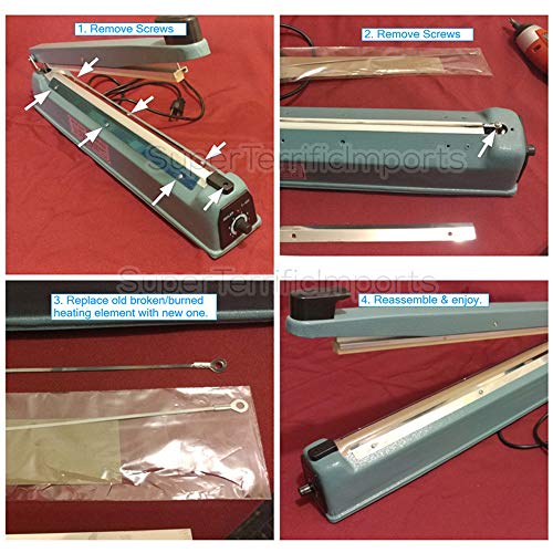 8" Hand Impulse Sealer Heating Element Service Spare Repair Replacement Parts Kit PFS-200 FS-200 PSF-200 PSF200 F-200
