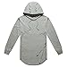 UNRESTRAINED Mens Hip Hop Long Sleeve T Shirt Casual Hoodie Tshirt Gery M