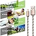 Flebi 6 Feet / 2 Meter Nylon Braided Lightning to USB Cable Apple Charger for iPhone iPad iPod (3 Pack)