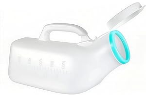 Urinal For Men Spill Proof Urinal Bottle for Men 1200 ml Thick Plastic Portable Pee Bottle for Men Bedpan Bottle with Lid for