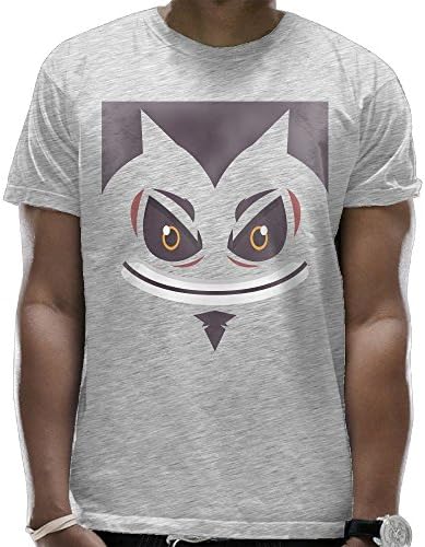 Whwaiagai Men's Combed Round Neck Short Sleeve Shirt Casual Shirts Devil's Smile