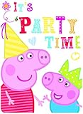 6 Peppa Pig RED Birthday Party Invitations Invites Plus Envelopes