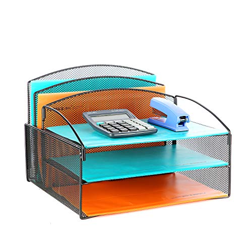 Veesun Desk Organizer,Mesh Desktop File Organizer Letter Paper Tray