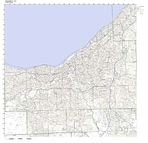 Amazon.com: Cleveland, OH ZIP Code Map Not Laminated: Home & Kitchen