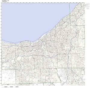 Amazon.com: Working Maps Cleveland, OH Zip Code Map Not Laminated: Home