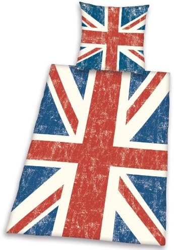 Vintage Union Jack Duvet Single/US Twin Cover &amp; Pillowcase Set