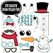 Big Dot of Happiness Let It Snow - Snowman Christmas - Holiday Photo Booth Props Kit - 20 Count