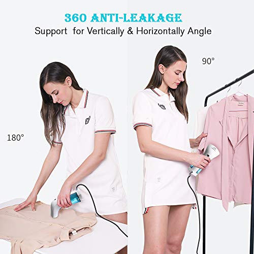 SUMGOTT Vertical Steam Steamer, Portable Travel Iron for Different Clothing, Eliminates Wrinkles and Odors, 1000W Steamer Vertical Steamer with 120ml Water Tank and Brush [Latest Version]