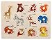 VolksRose 11 Pcs Wooden Matching Pegged Puzzles - Animal - Creative Wood Educational Shape and Color Puzzle - Perfect Christmas Gift for Your Kids