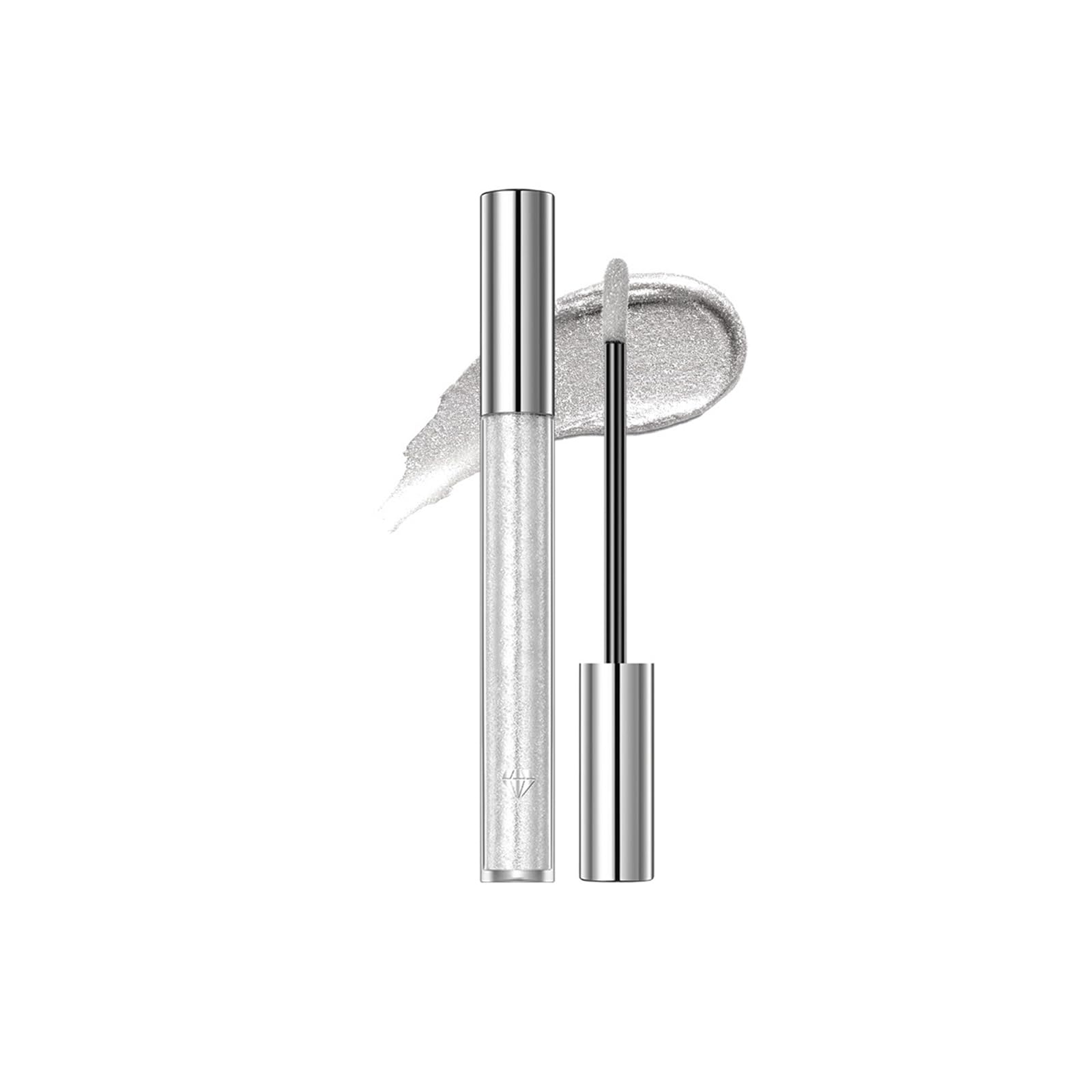Liquid lipstick, 2.4g non-stick lip gloss, Shimmering lipsticks, Long-lasting colour, Eyeshadow multi-purpose colour, Silver, Lipstick