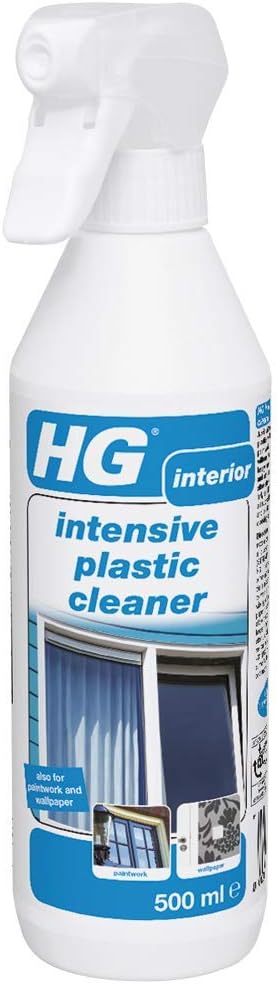 HG All Plastic Cleaner - Biodegradable Multi-Surface Cleaner for UPVC Window Frames, Wallpaper, Plexiglass & Painted Areas - 500ml