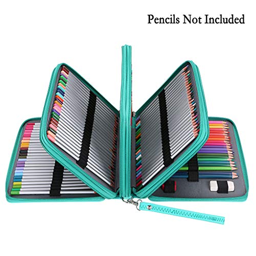 BTSKY® New Deluxe PU Leather Pencil Case For Colored Pencils 200
