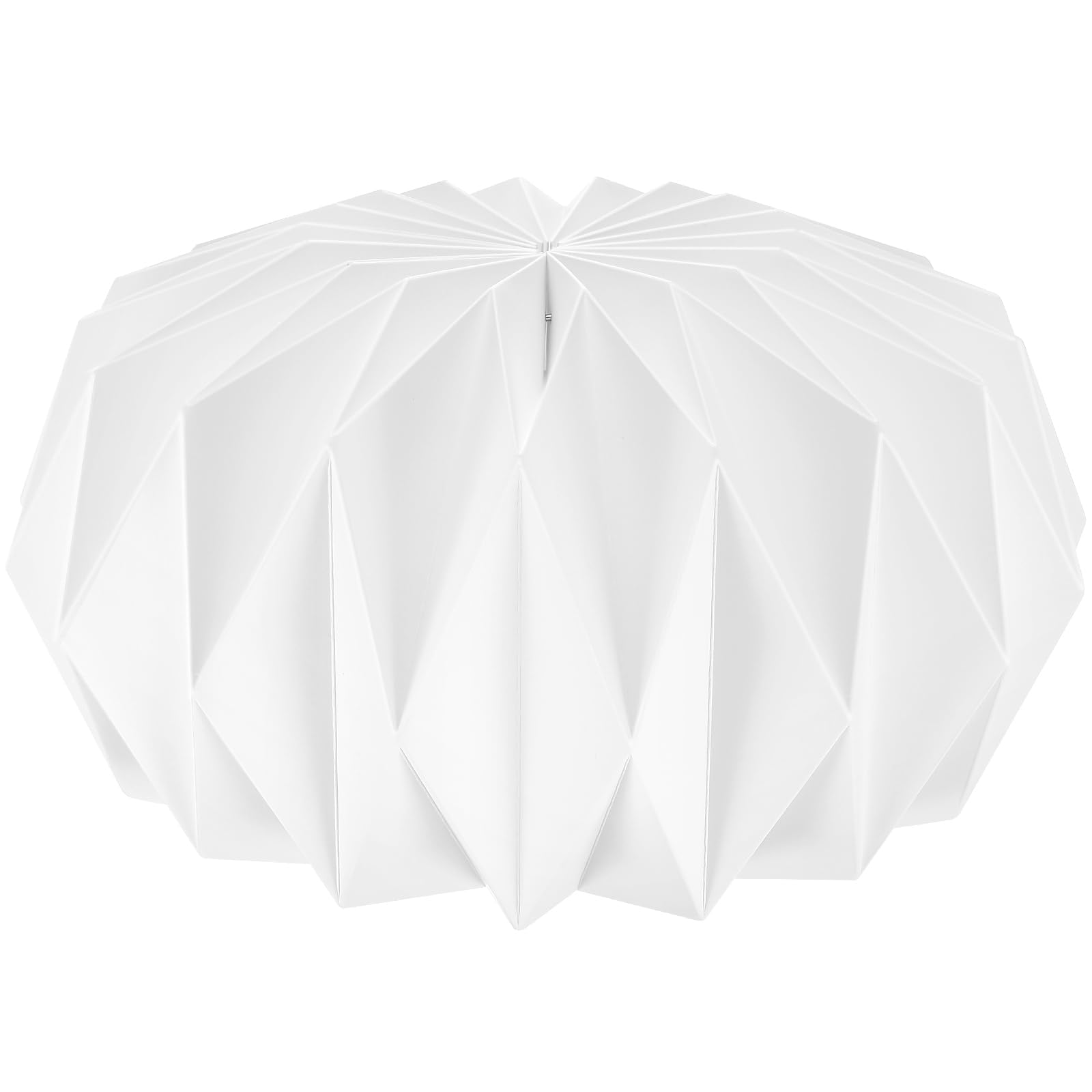 OSALADI Origami Lamp Shade White Pleated Lampshade Lantern Household Floor Paper Shades Magnet Chandelier Light Covers for Home Office Decor, 42X42X17CM, Suitable for Small Light Bulbs