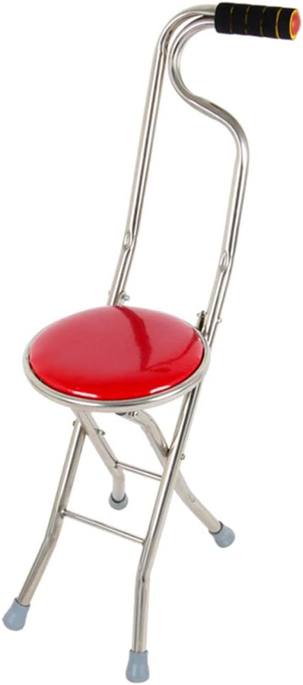 Amazon 折りたたみ杖椅子 携帯用超軽量革スポンジパネル多機能高齢者用歩行補助具 身体障害者大人用 転倒防止用突っ張り棒 通販