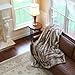 Best Home Fashion Faux Fur Throw - Lounge Blanket - Champagne Fox - 58