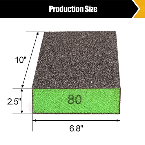Sanding Kit With Brush Sanding Sponge, 60 80 120 220 Coarse Medium Fine Grit , 5 Sanding Block