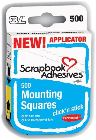 Click 'n Stick Permanent Mounting Squares 500/Pkg- 1 pcs sku# 624879MA