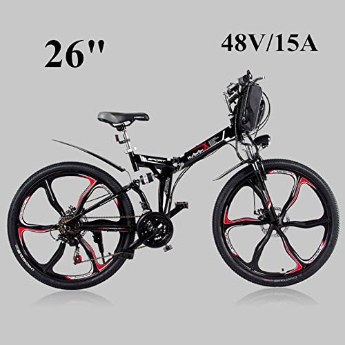 21 Speed, 24"/26", 48V/350W, Full Suspension, Folding Bike, E Bike, Mountain Bike, Lithium Battery. High Speed 37km/h. (Model 15)