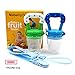 Baby Food Feeder, Silicone Pacifier Teething Toy - Maberry Mesh with Fresh Fruit Vegetable for Infants, Toddlers, and Kids - 2Pack (Blue&Green) (Blue / Green)