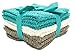 Living Fashions Washcloths Set of 8 - Popcorn Weave Wash Cloth Designed to Exfoliate Your Hands, Body or Face - Absorbent 100% Ring Spun Cotton - Size 12