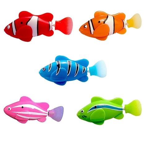 NIBESSER E-Fisch Schwimmende Clownfische Lebensechte Bewegungen elektronisches Wasser-Spielzeug Kleinkind Badespielzeug Wasse