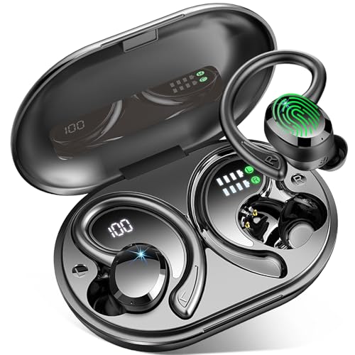 Wireless Earbuds with Earhook IP-X7 Waterproof